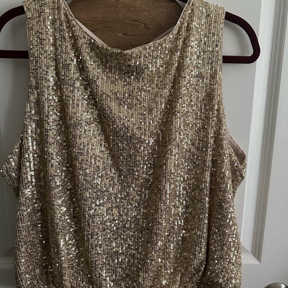 Anthropology gold sequin top - Picture 1 of 4